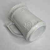 Pitcher in enamelled white porcelain, 16 cm