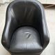 Paire fauteuil cabriolet cuir noir 1990
