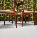 Set of 6 Møller teak chairs 1960