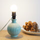 Pied de lampe, ancienne bouteille en verre peint