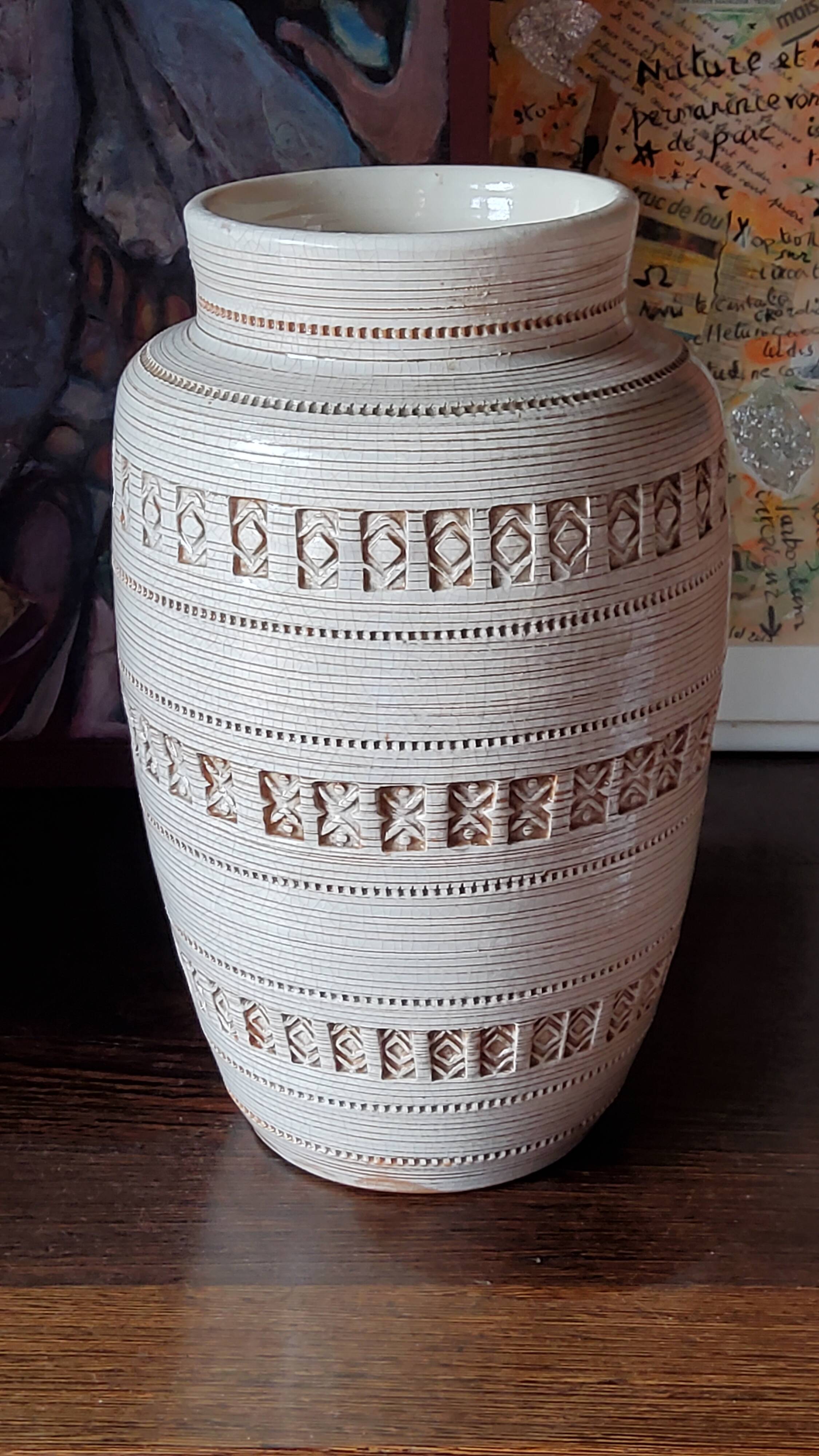 Ceramic vase by Aldo Londi for Bitossi 30cm 1950