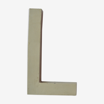 Vintage L-brand letter in zinc