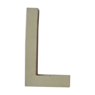 Vintage L-brand letter in zinc