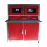 Red and white wooden buffet