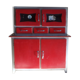 Red and white wooden buffet