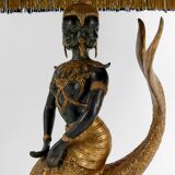 Sculptural Lamp in Bronze with double green and gold patina, Suvannamaccha