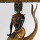 Sculptural Lamp in Bronze with double green and gold patina, Suvannamaccha