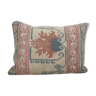 18" x 24" Oushak Rug Lumbar Pillow, Ethnic Pillow Cover, Vintage Traditional Carpet Pillow