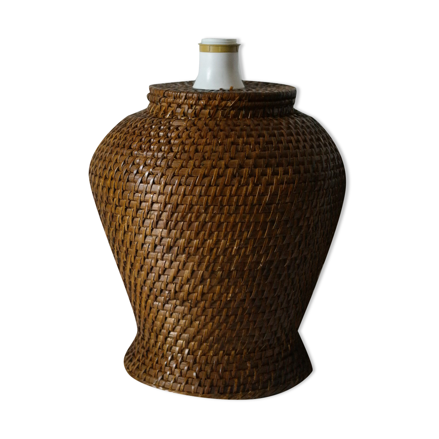 Vintage braided rattan lamp foot 60