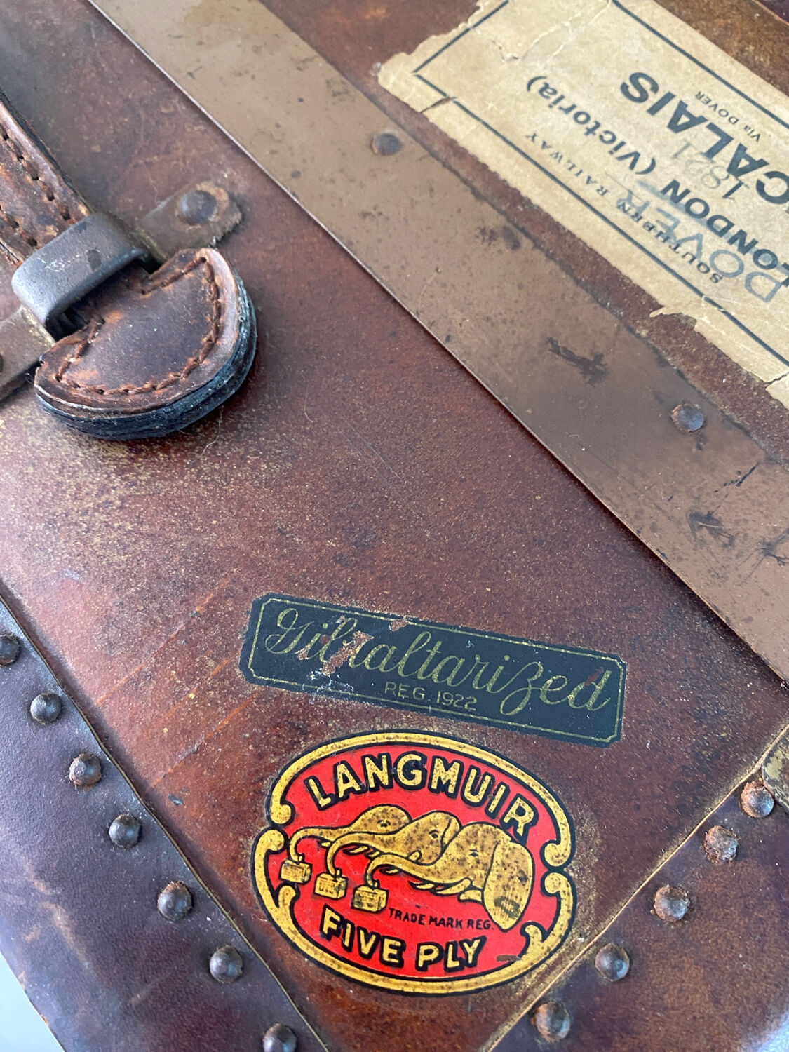 Old vintage cabin trunk