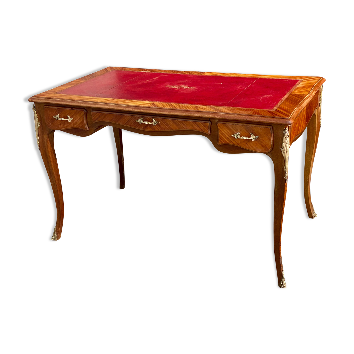 Bureau en marqueterie  bois de rose style Louis XV