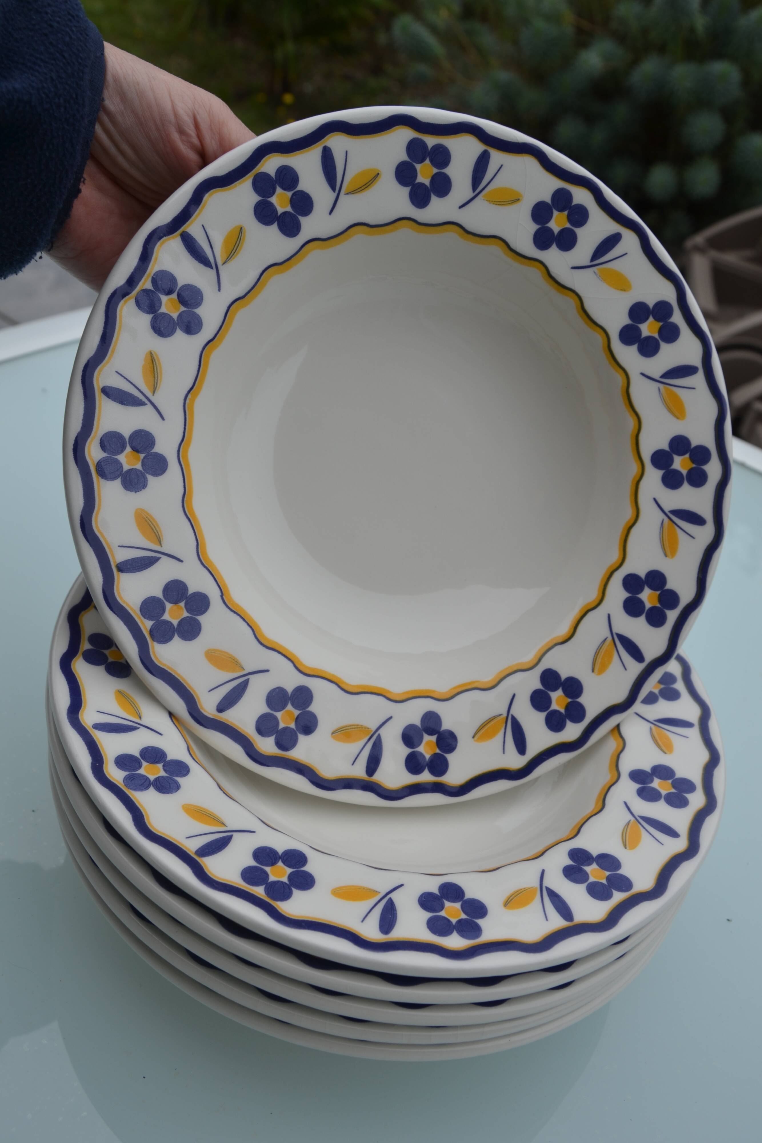 6 Ceraminter Italy soup plates