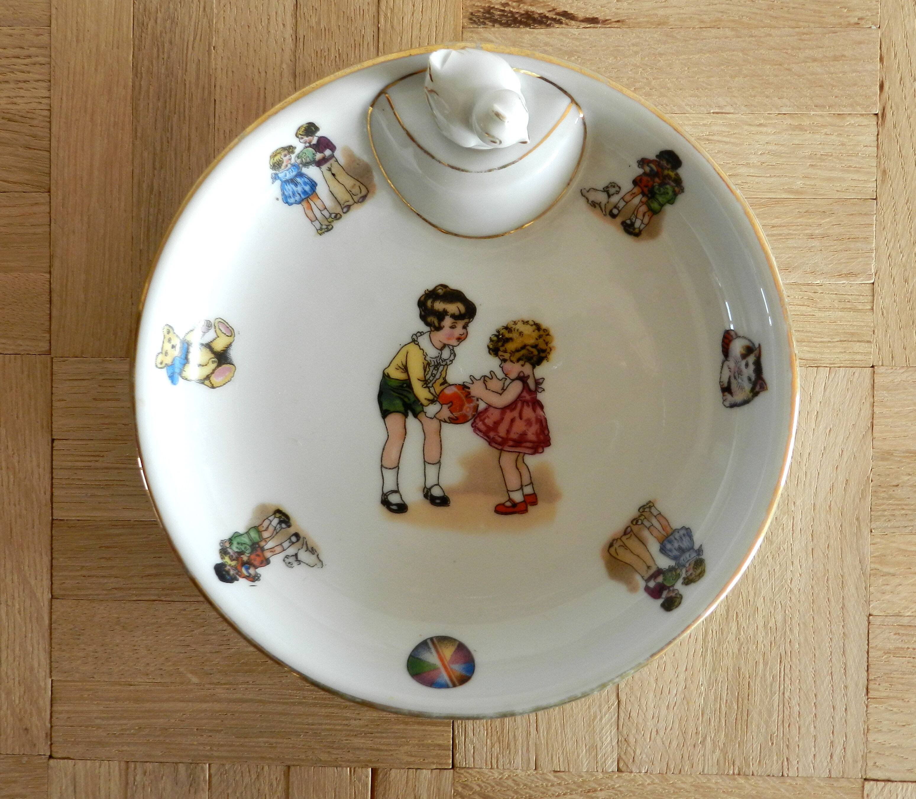 Assiette A Bouillie En Porcelaine De Limoges France Service A Bebe Selency