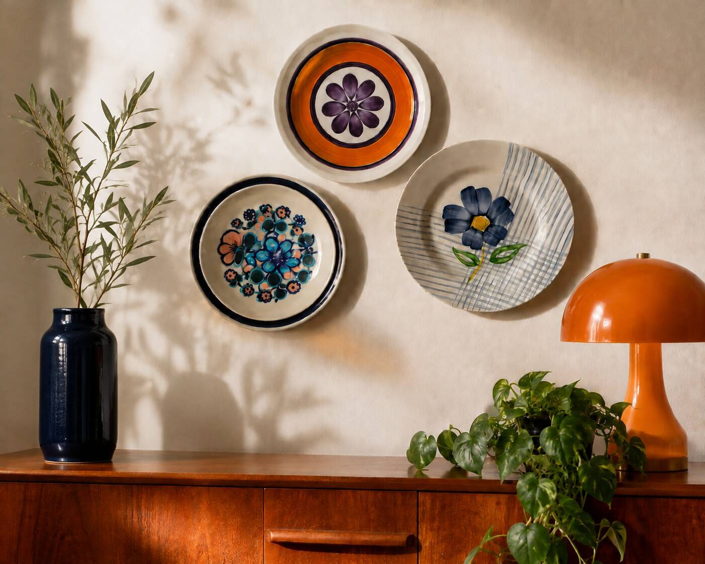 Set of vintage French plates – Gien, Lunéville & Digoin – 1960s