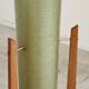 Rocket green floor lamp by Novoplast fiber and wood 1960