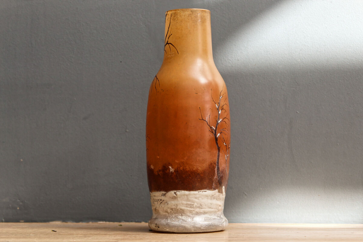 Vase glass paste by Legras