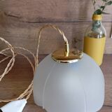 Lampe baladeuse verre dépoli blanc, vintage