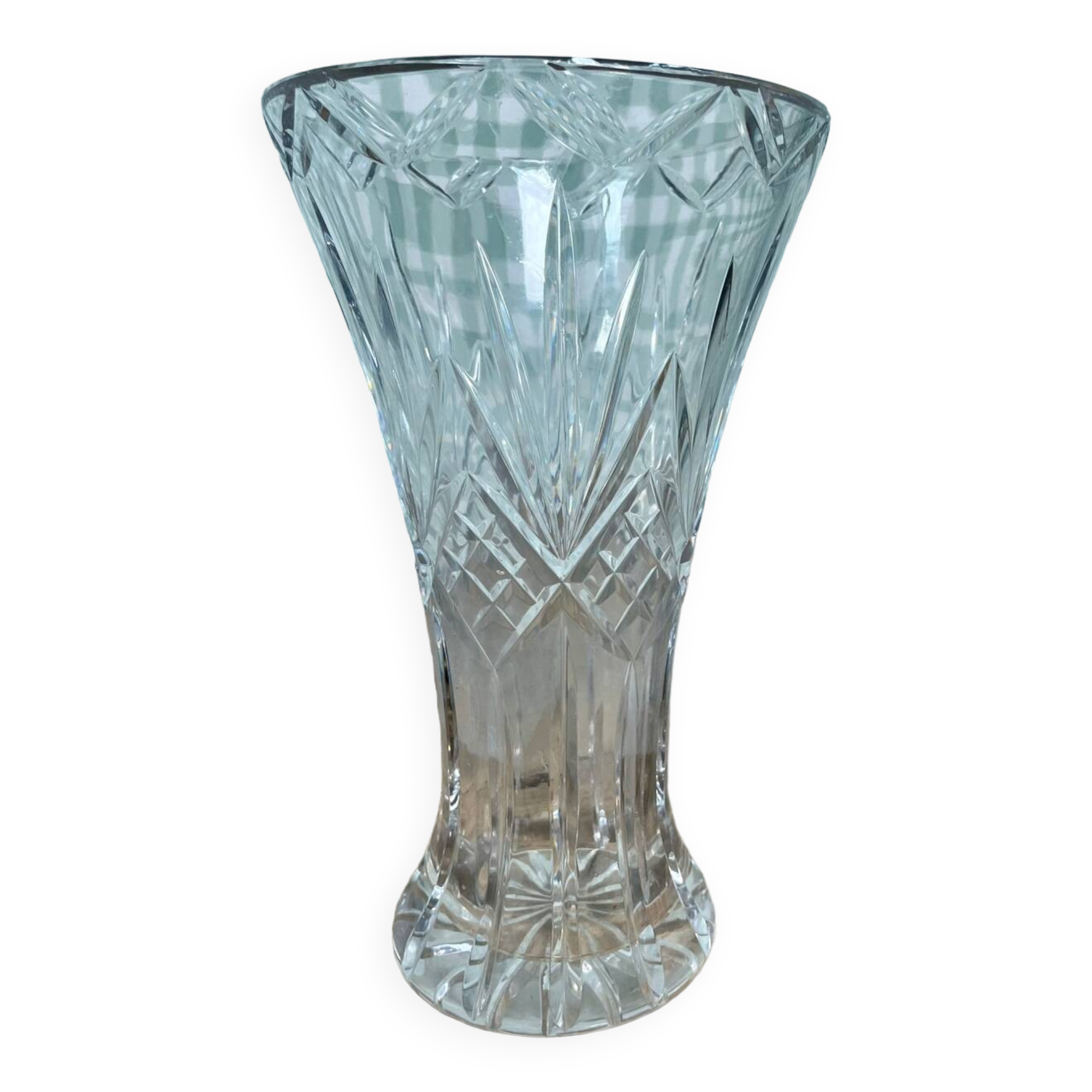 70s crystal vase