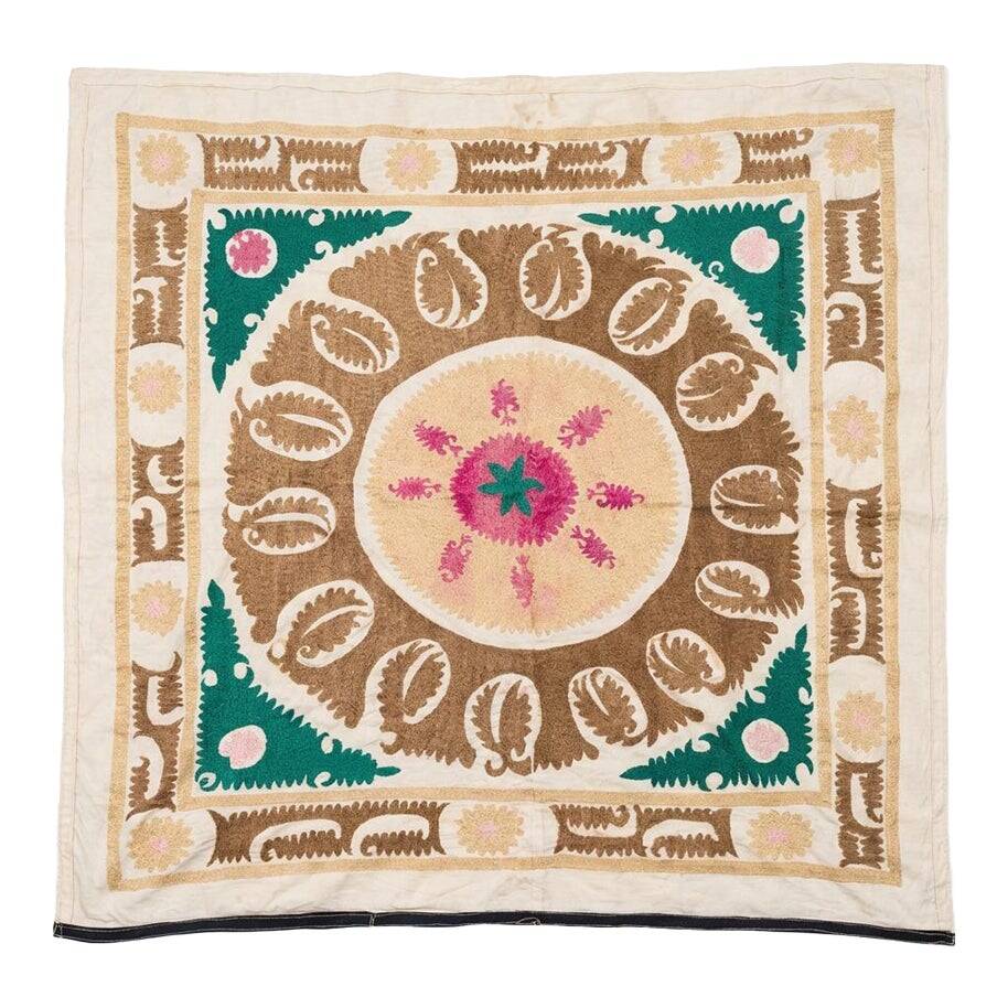Vintage hand-embroidered tablecloth 142x146 cm