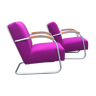 Paire de chaises cantilever FN21 par Mucke Melder avec tissu Kvadrat