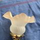 Wall light, art deco style, tulip globe in beige frosted glass