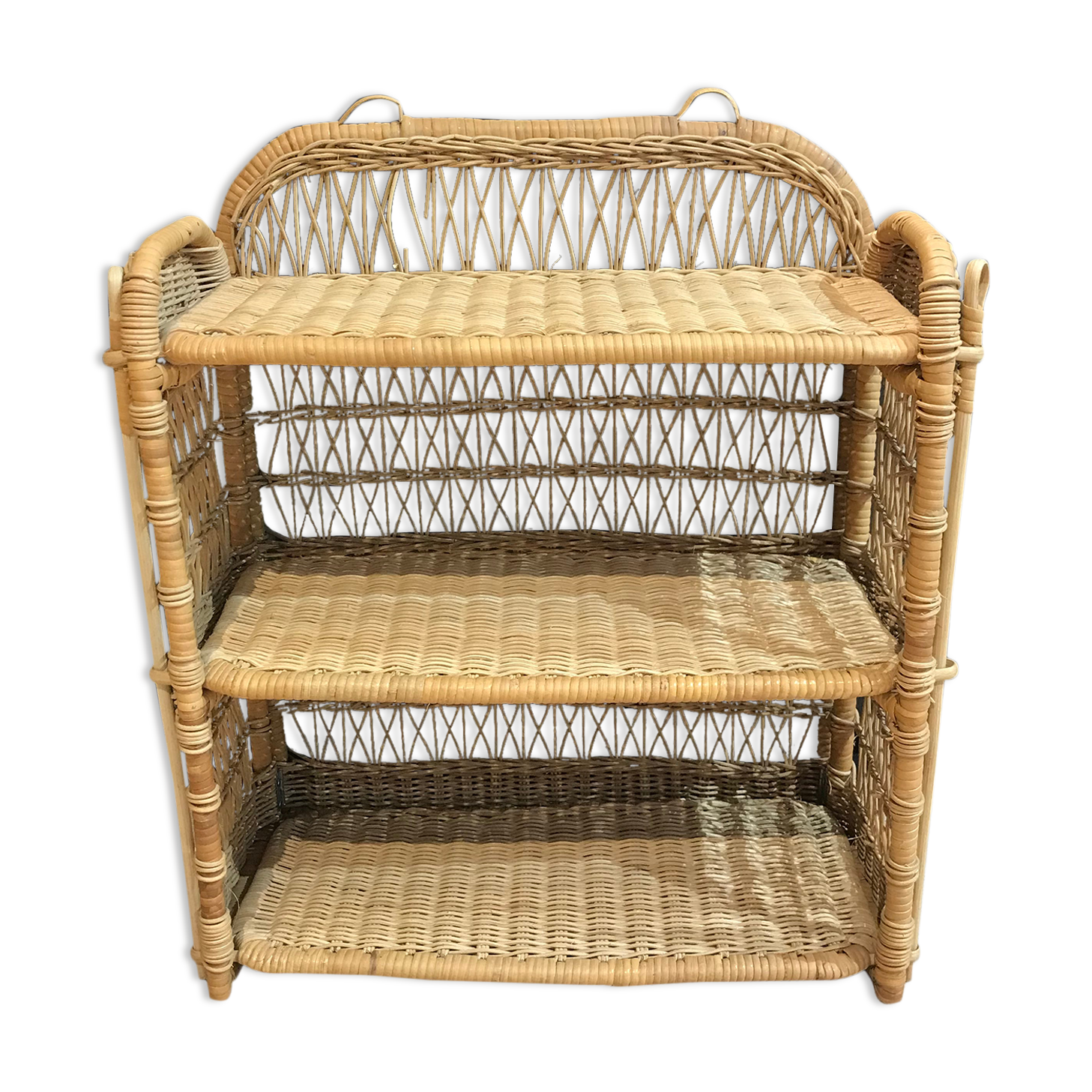 Rattan shelf