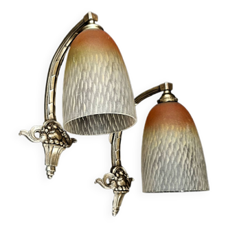 Pair of Art Deco wall lights