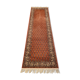 Tapis coloré naturel fait main des années 60 256x73cm