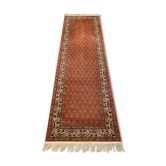 Tapis coloré naturel fait main des années 60 256x73cm