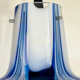 Vintage 1970s Italian Murano suspension light in ribbed glass.