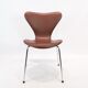 Set of 4 chairs, model 3107, designed by Arne Jacobsen and manufactured by Fritz Hansen