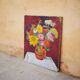 Tableau, peinture sur toile vintage Fleurs