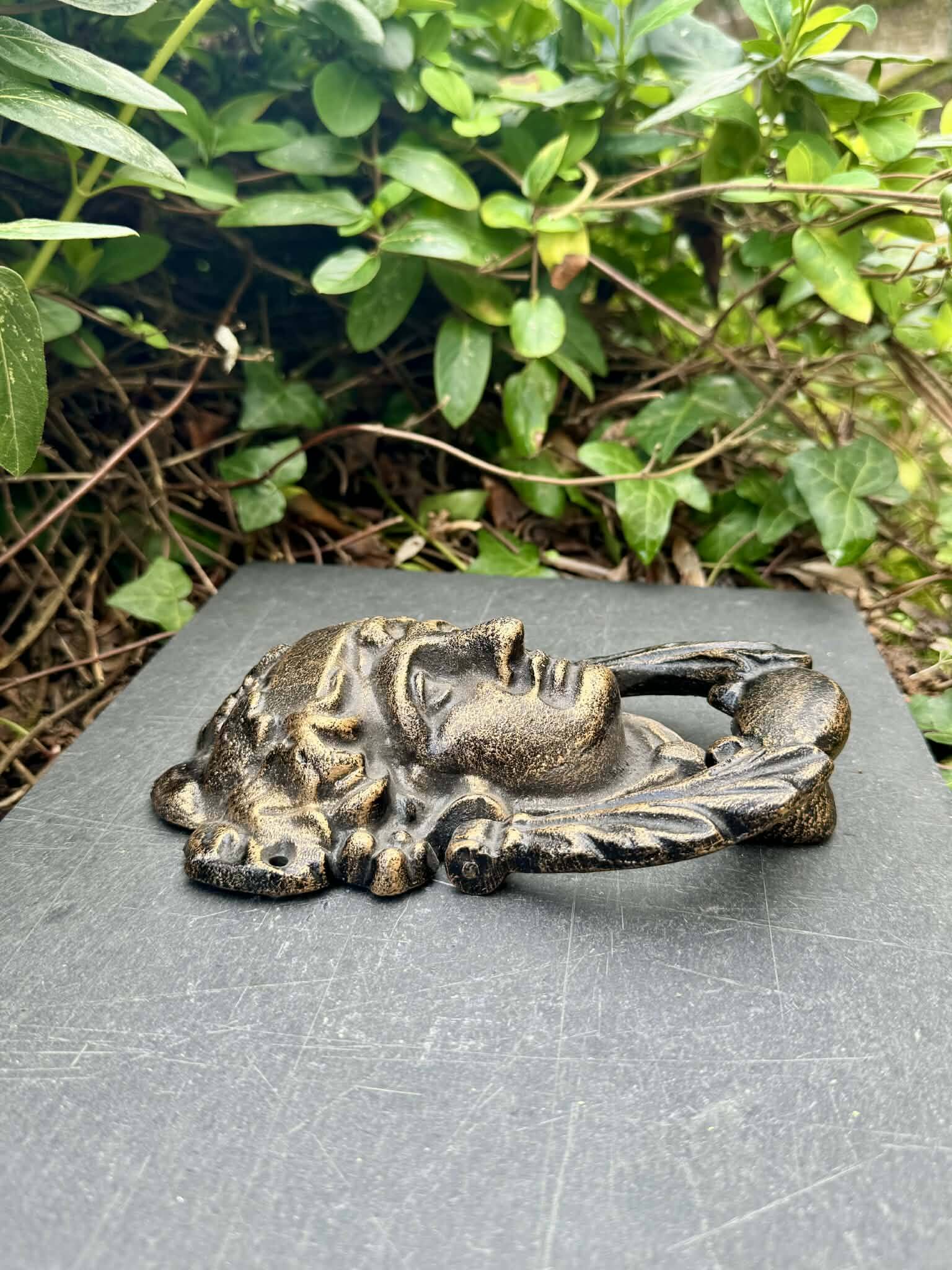 Large metal door knocker Greek goddess