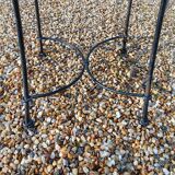 Wrought iron chairs with cushions