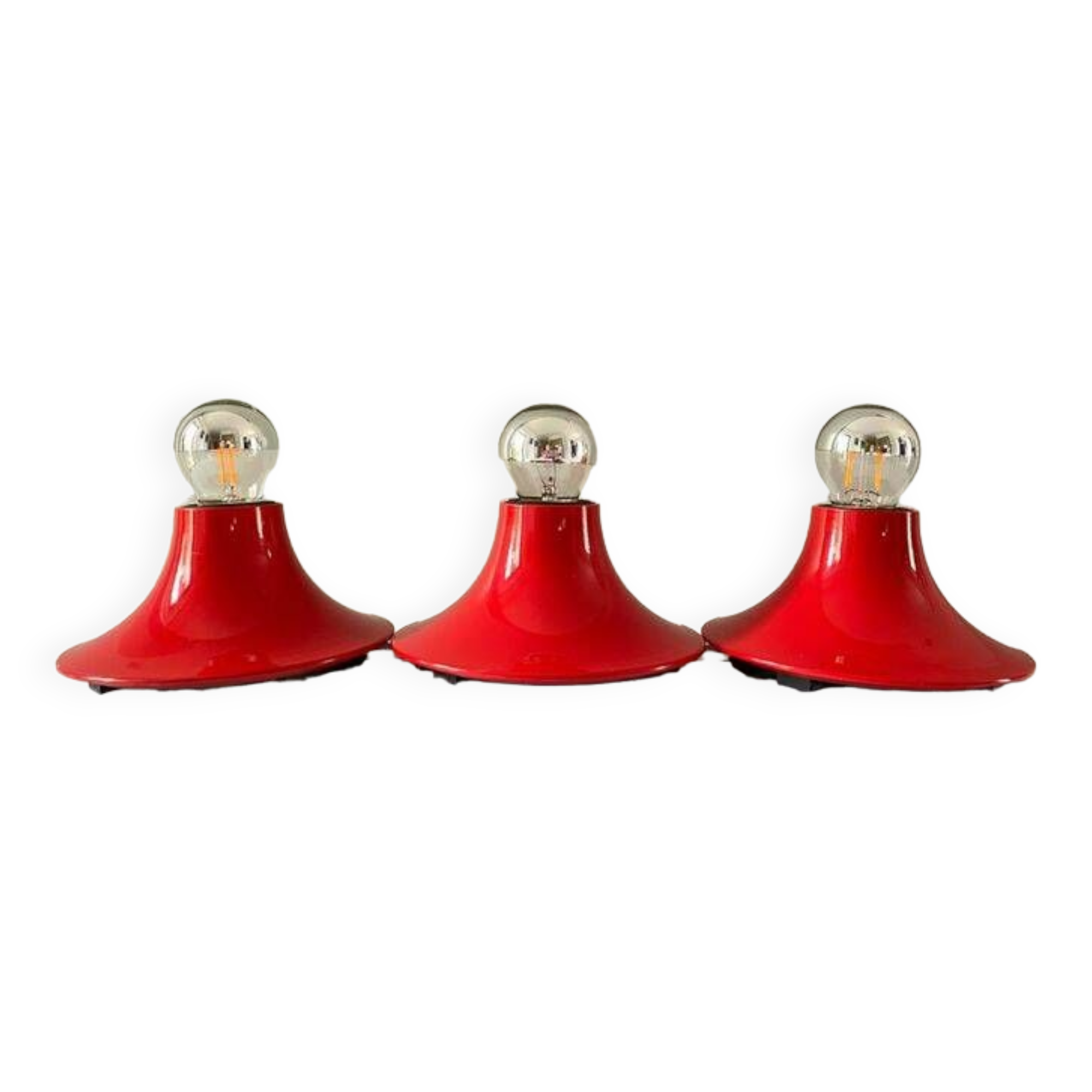 Three "Teti" wall lights Vico Magistretti edition Artemide