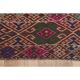 1970s Vintage Turkish Oushak Handmade Wool Cotton Pink Runner Rug 103x171