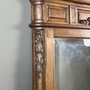 Carved wooden mirror, late 19th / early 20th century