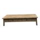 Large XXL farmhouse coffee table in raw solid oak.