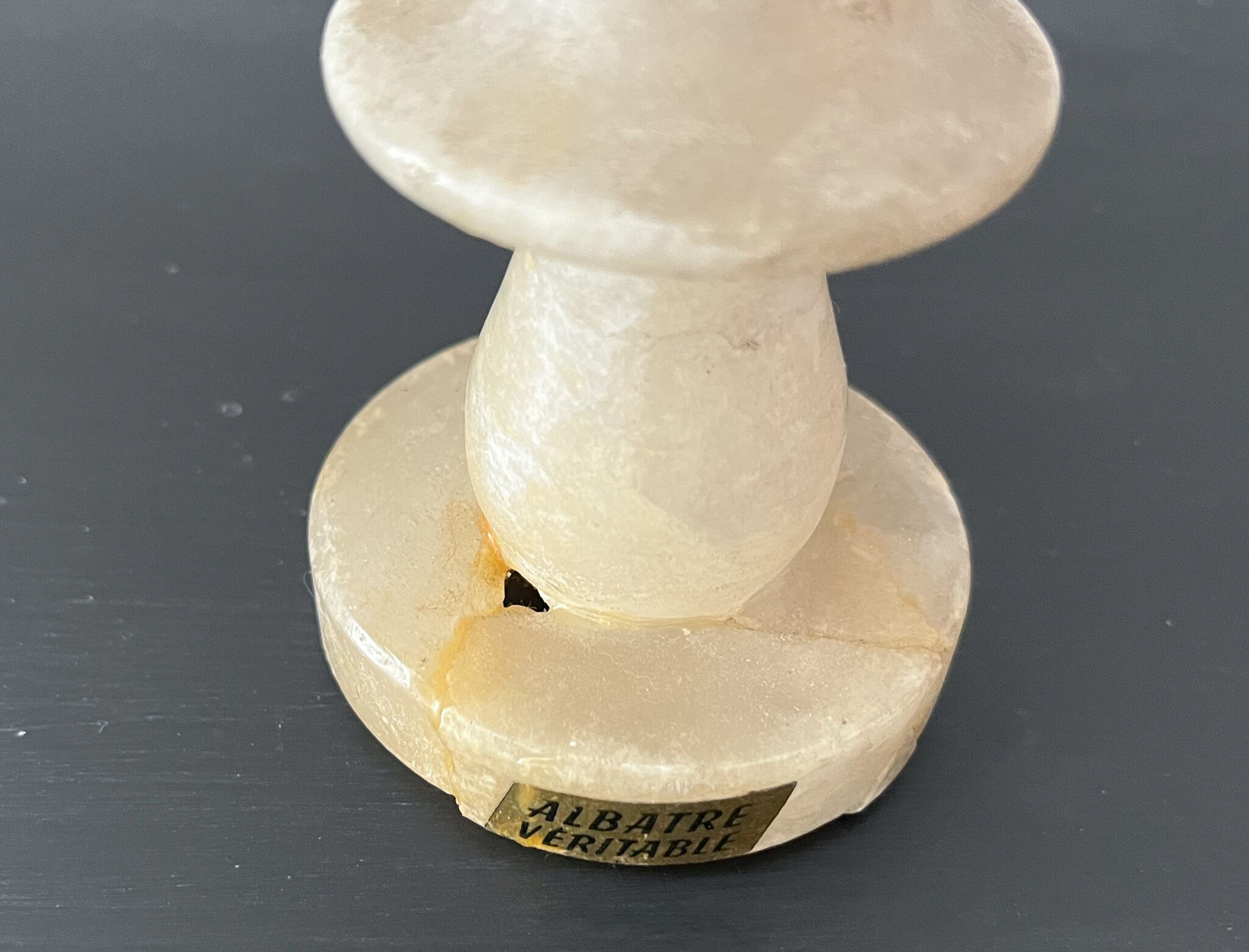 Pair of vintage albatre lamps