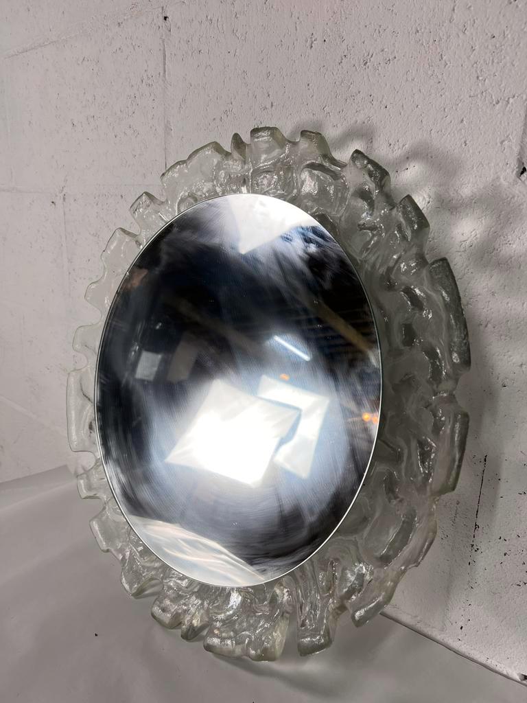 Miroir vintage avec éclairage verre glacé Hillebrand 48cm