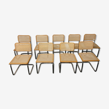 Lot de 9 chaises Cesca B32