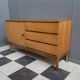 wood sideboard 3 drawers 1 door 1970s