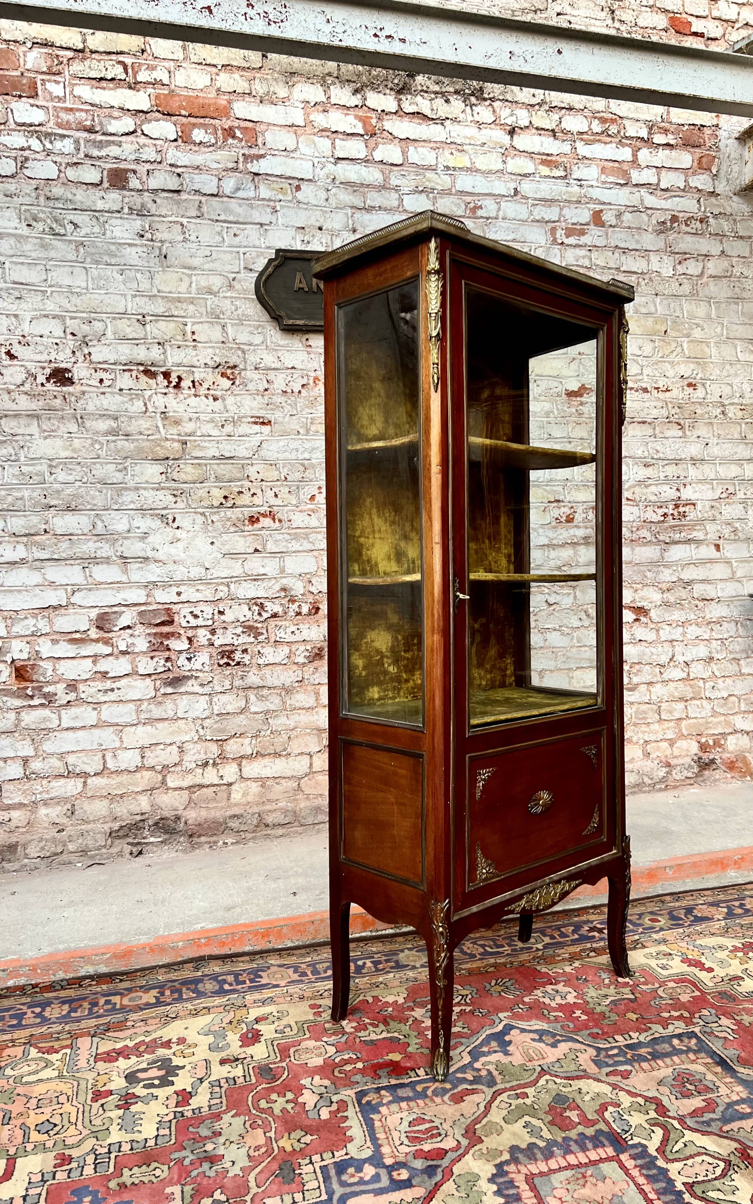 Mahogany showcase Louis XVI XIX style Century