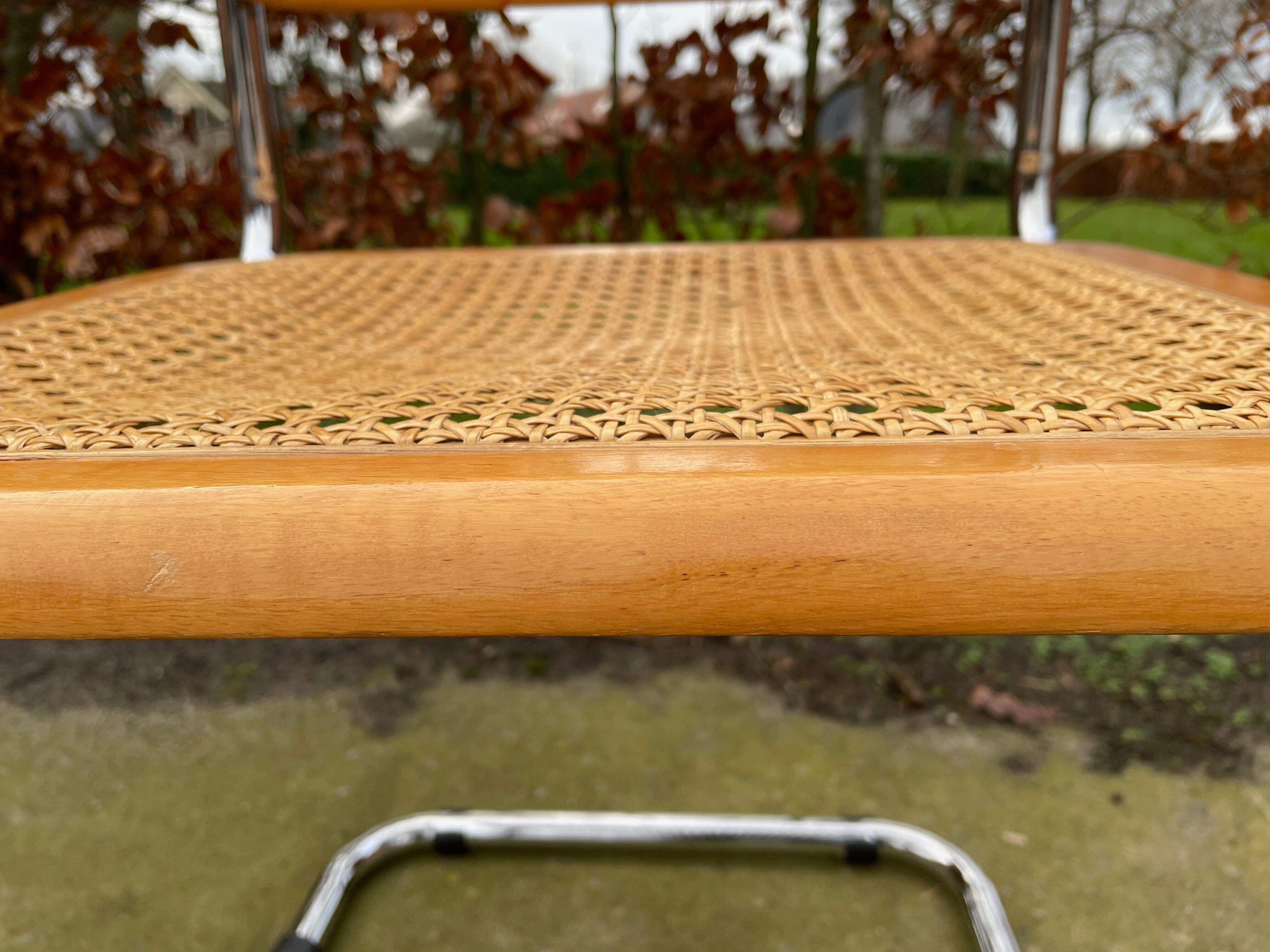 Lot of 4 Chairs Model Cesca designed by Marcel Breuer