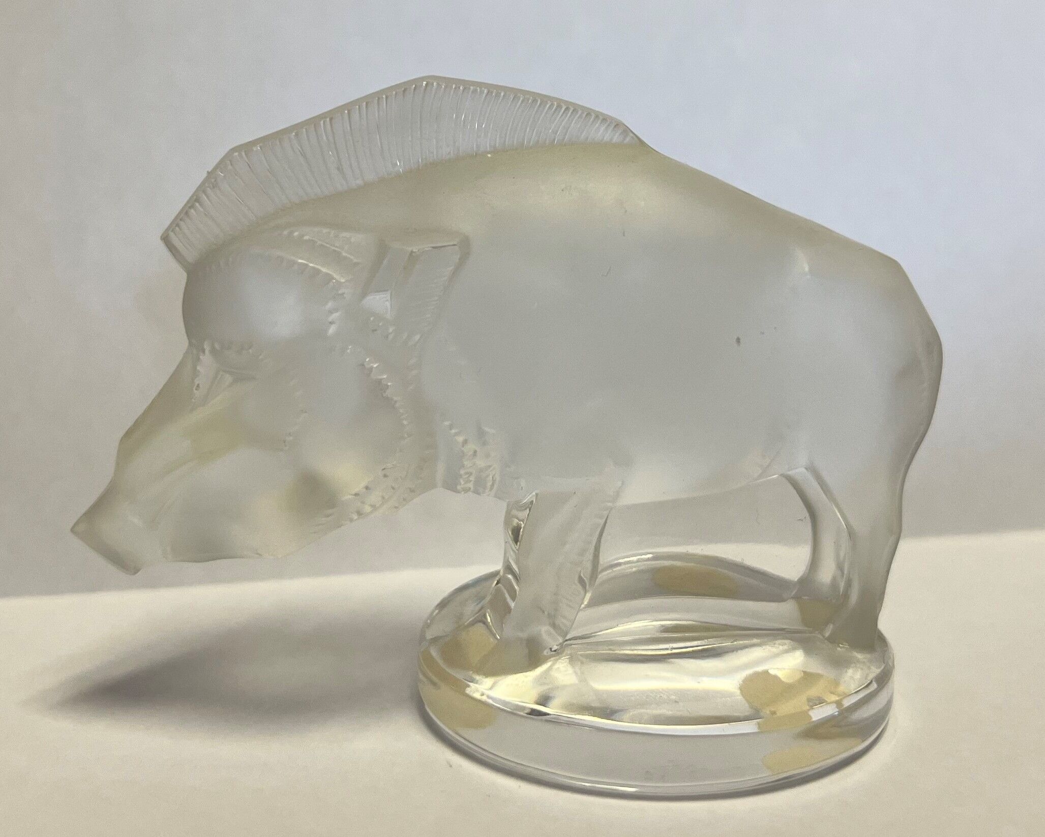 René lalique mascot boar, crystal paperpress