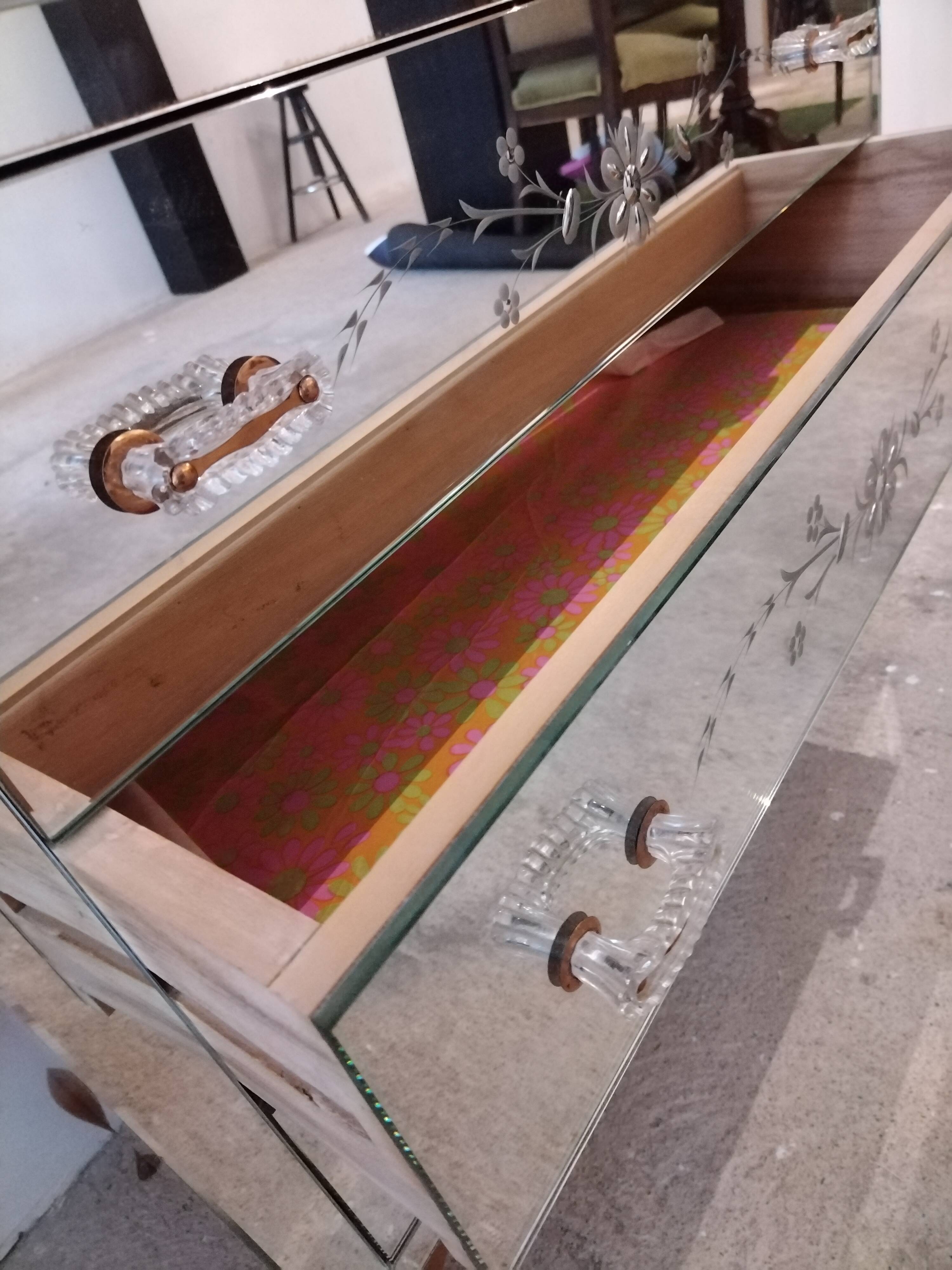 Commode miroir années 50-60