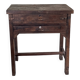 Antique Indonesian teak workbench with two drawers and stretcher H89.