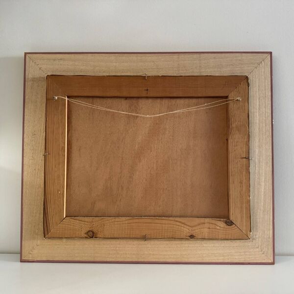 Huile sur panneau XXe représentant un port de pêche par S. Margarit