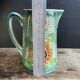 Vintage barbotine pitcher Onnaing Marguerite Sunflowers