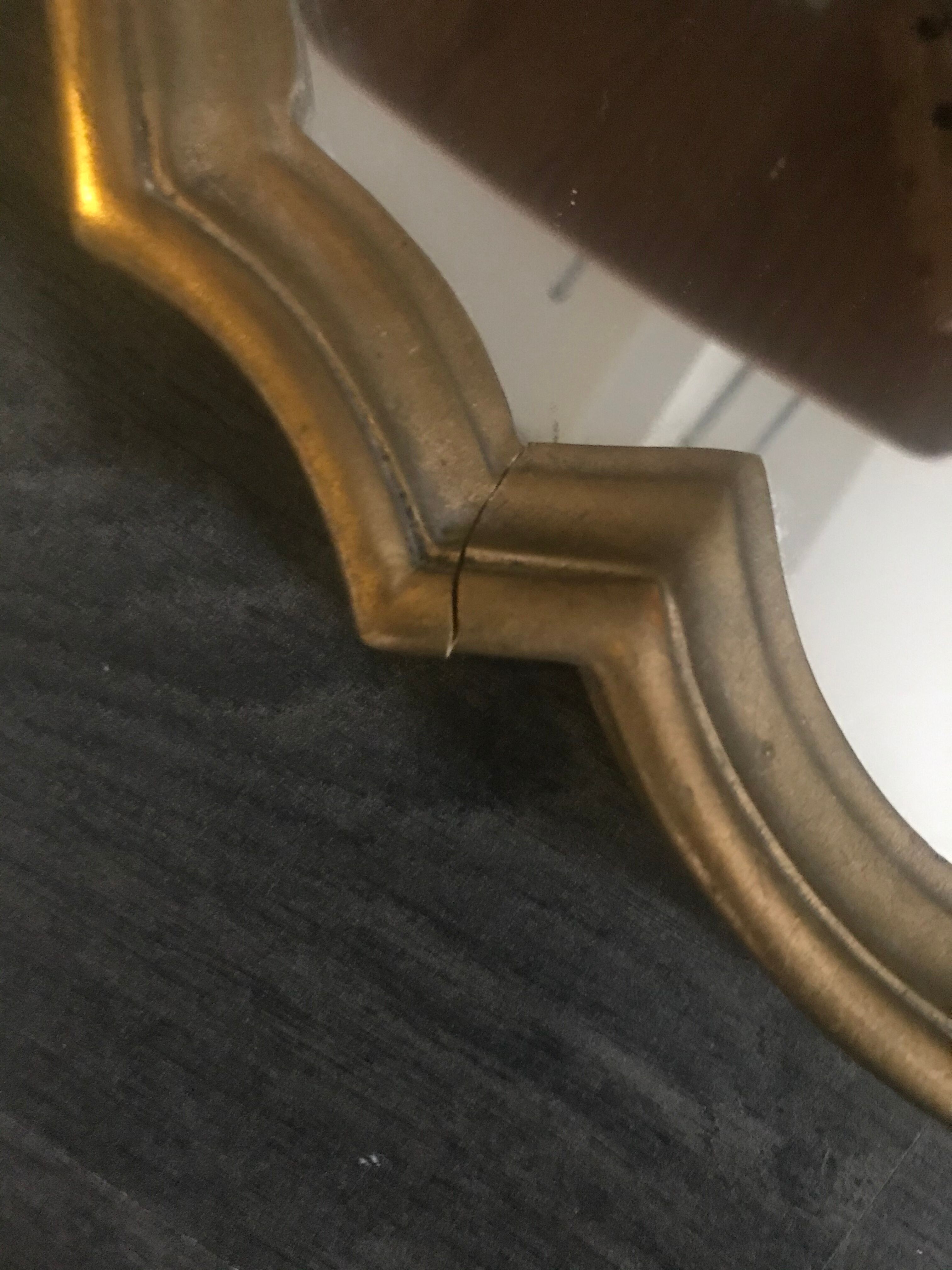 Golden baroque mirror